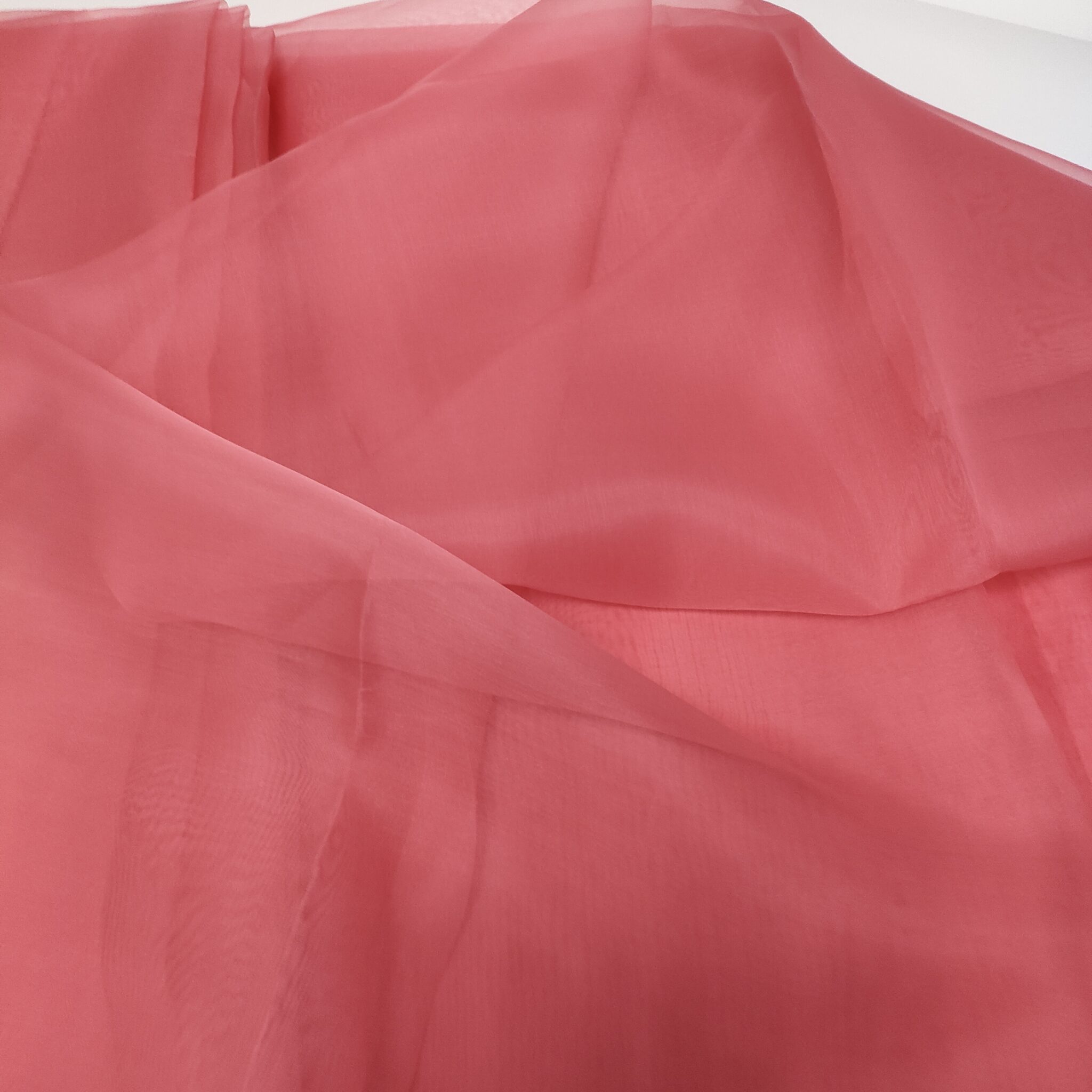Rumba Red Silk Satin Face Organza Fabric main image 0